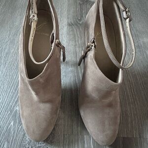 Brian Atwood Tan Ankle Booties